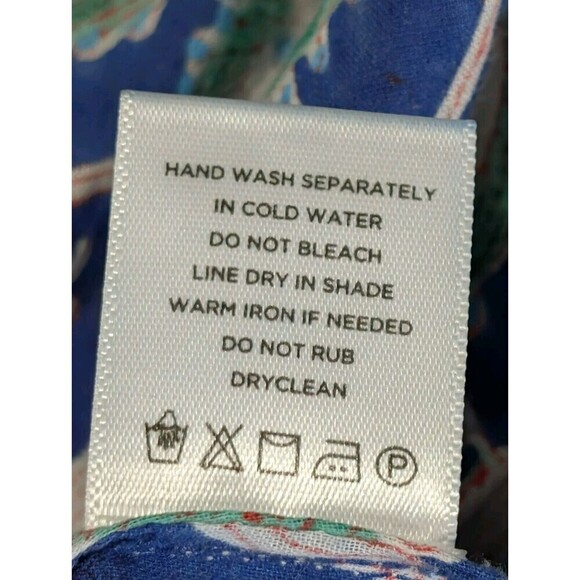 Roberta Roller Rabbit Tunic XS Blue Multi Cotton Beach - Picture 5 of 7